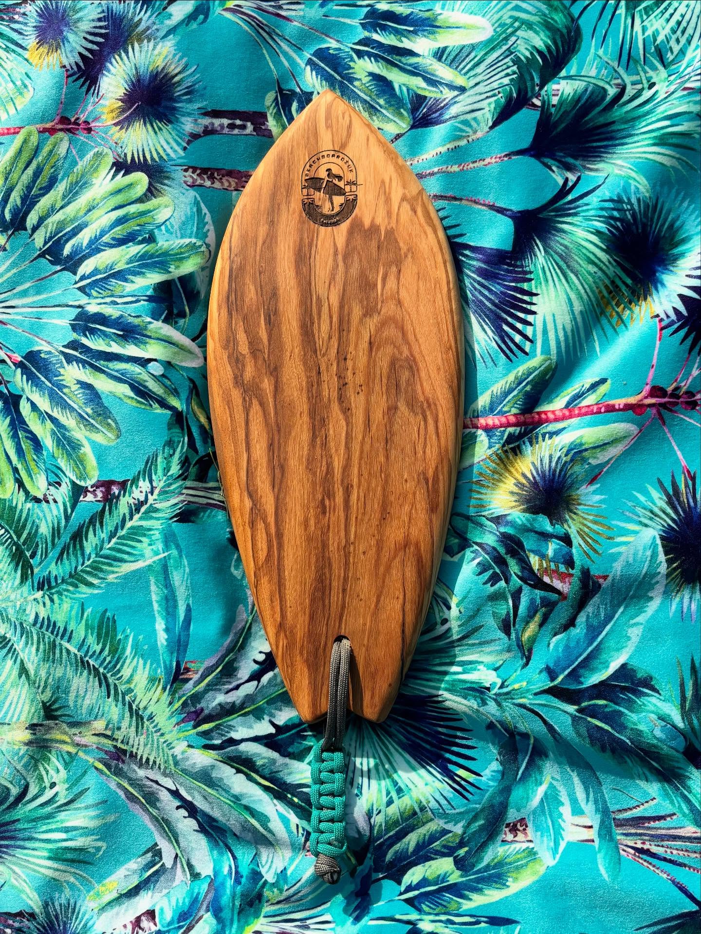 Handcrafted Olive Wood Surfboard Chopping Board – Fish Shape | BeachBoardzuk