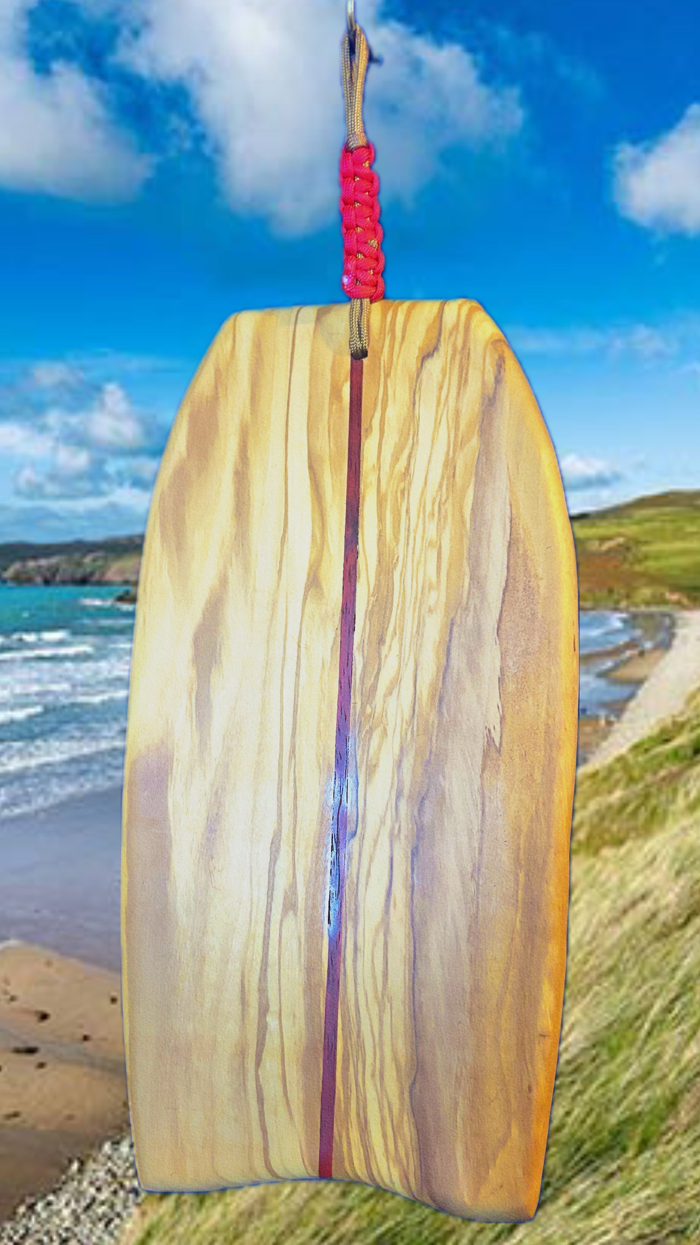 🏄‍♀️ Striped Body Board – Bold Grain Edition