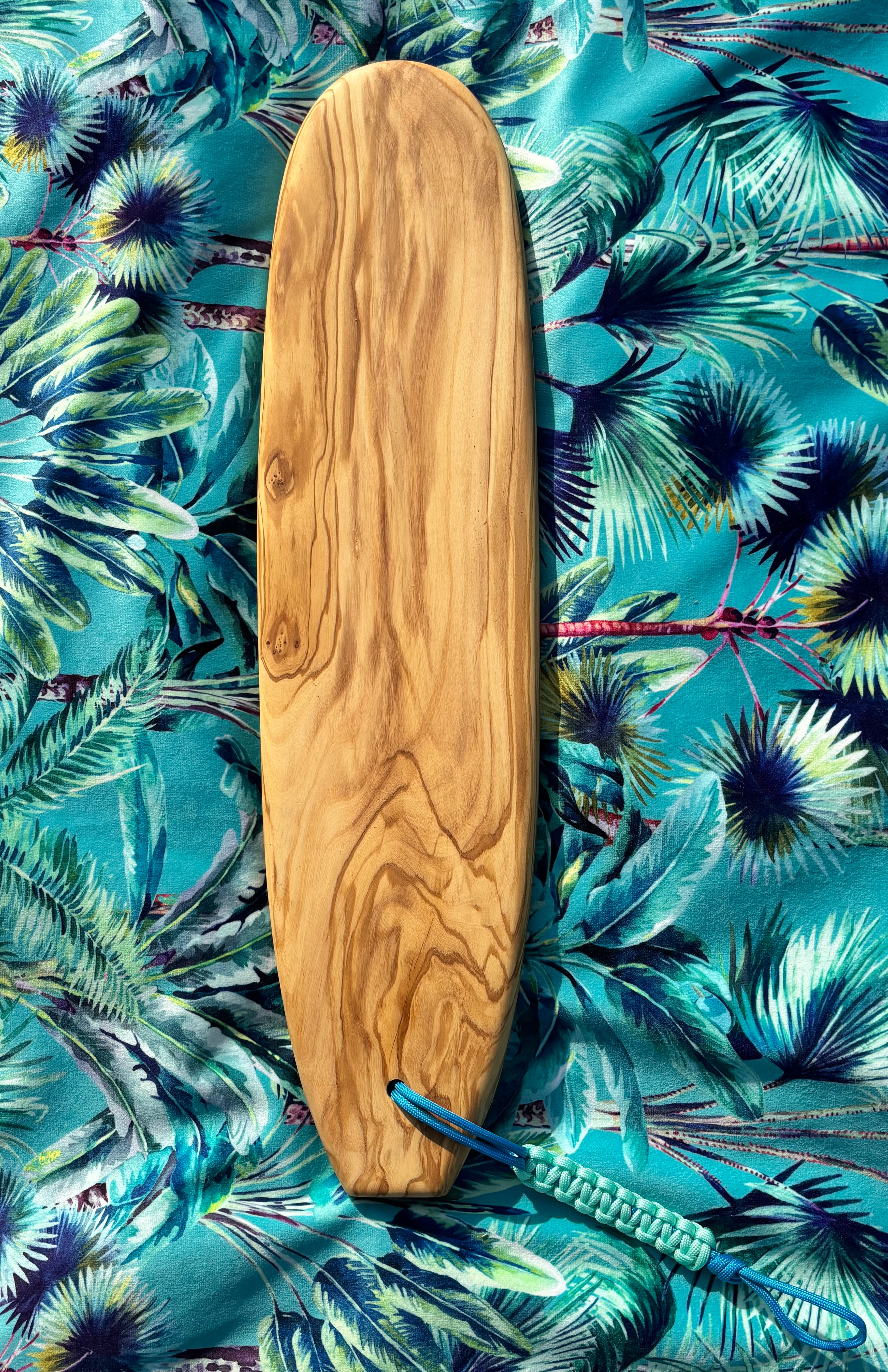 Handcrafted Olive Wood Longboard Chopping Board – Statement Serving Platter by BeachBoardzuk